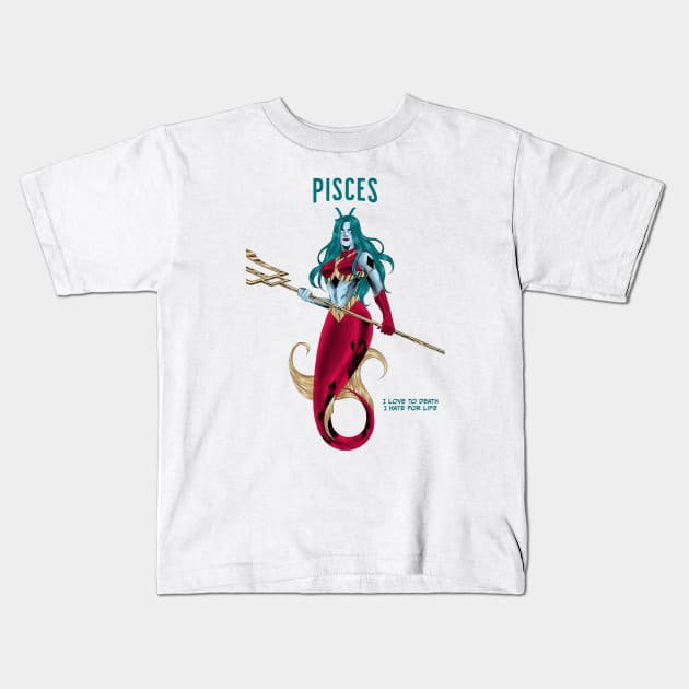 Pisces Kids T-Shirt by sffuma